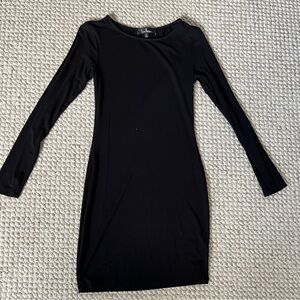 lulus Black long sleeve bodycon dress
